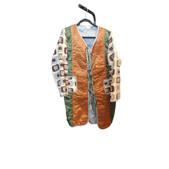 Pol Jackets & Blazers - POL quilted / patchwork long vest-style jacket